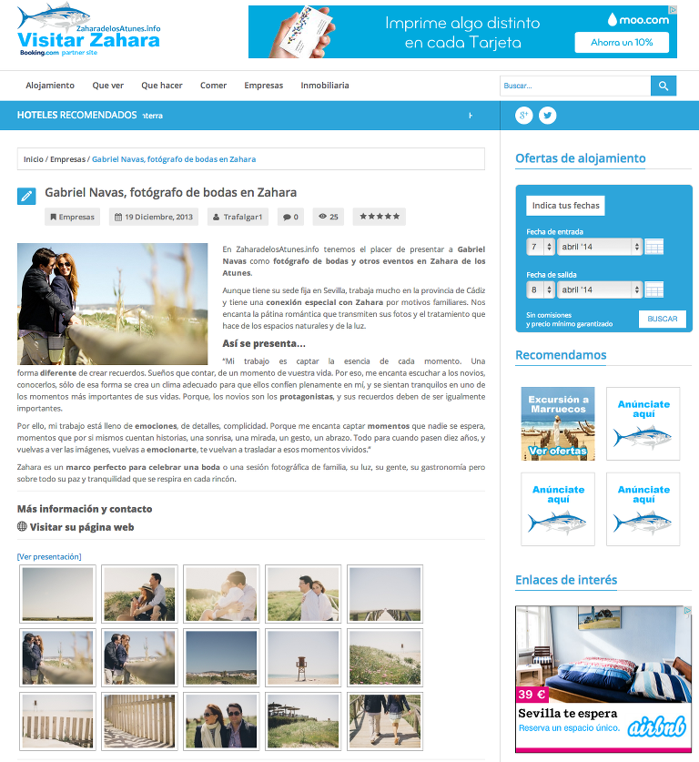 Fotografo bodas Zahara de los Atunes