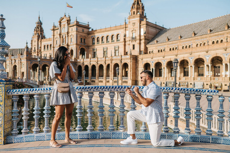 Suprise Proposal in Seville