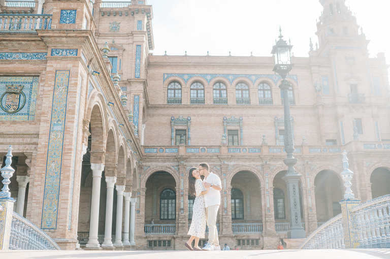 Surprise Proposal at Plaza de España, Spain